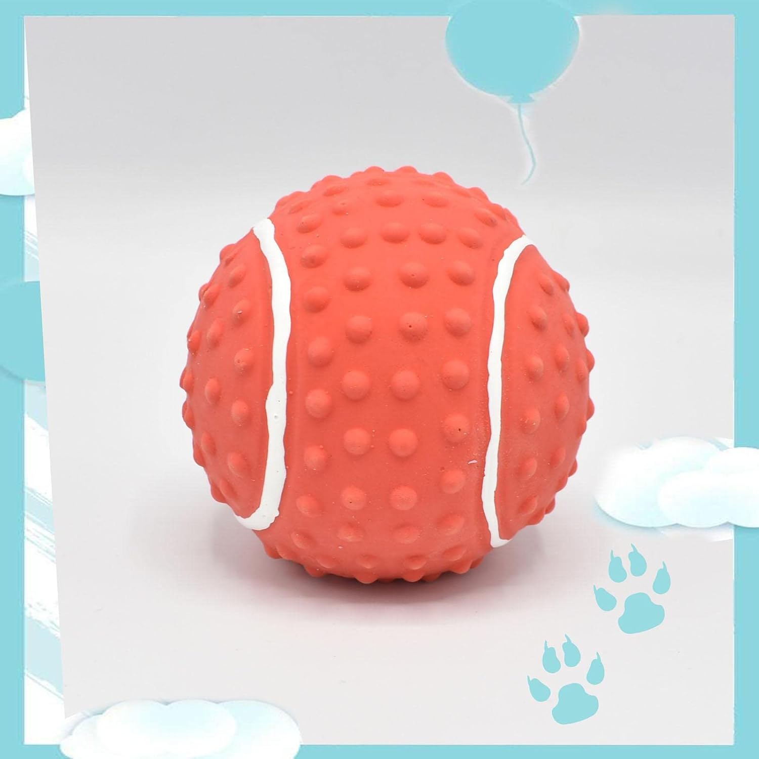 Balle pour Chien - DogBallLatex™ - Baseball Rouge - Mon Univers Animalier