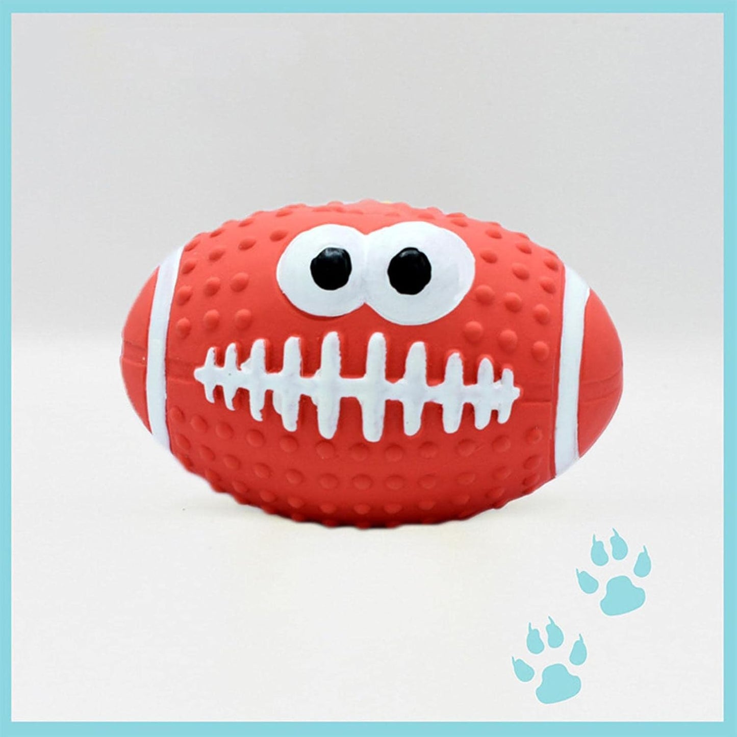 Balle pour Chien - DogBallLatex™ - Rugby Rouge - Mon Univers Animalier